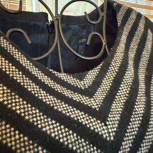 Elegant Black and Gray Chevron Dress